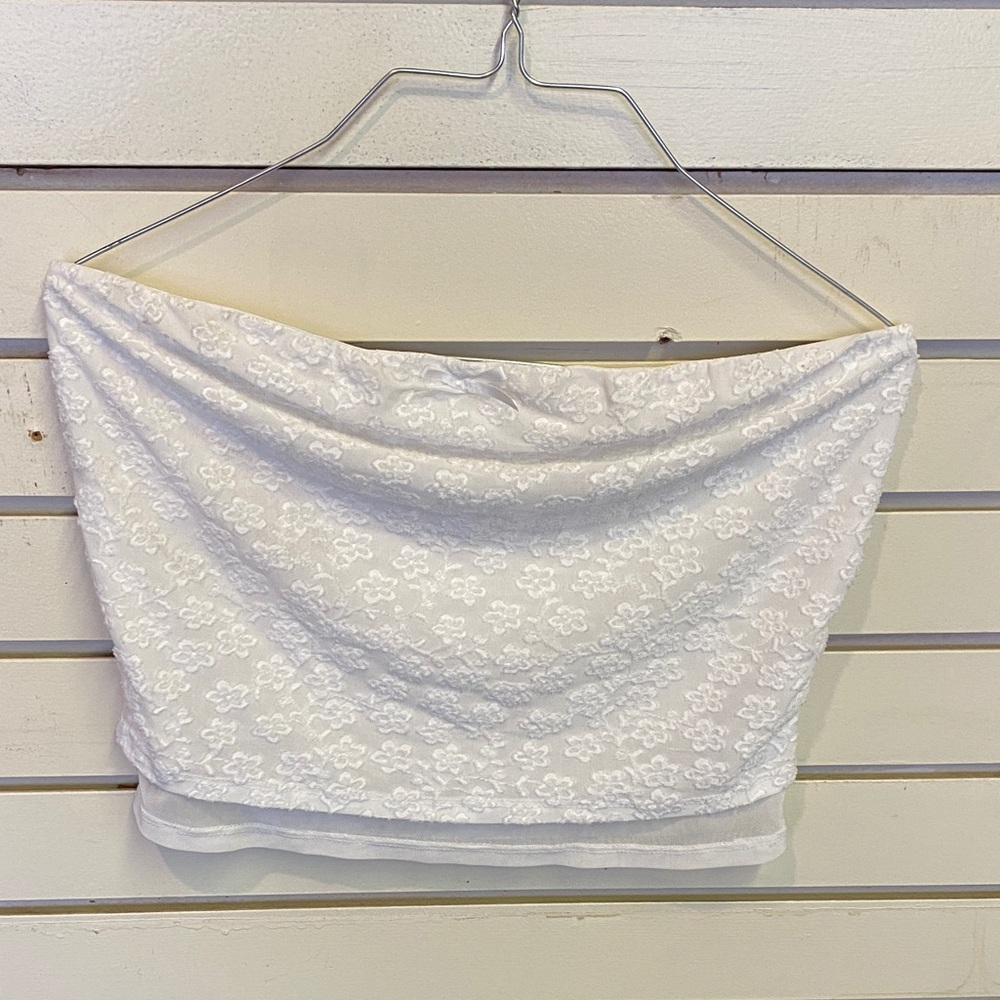 White Floral Lace Women's Top